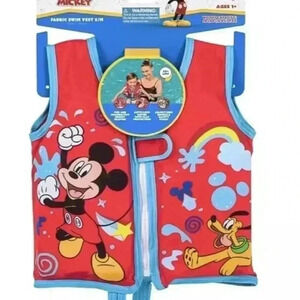 💙☀️Disney Junior Mickey Fabric Swim Vest S/M 20in./51 cm Ages 1+ . Max 40L🌊